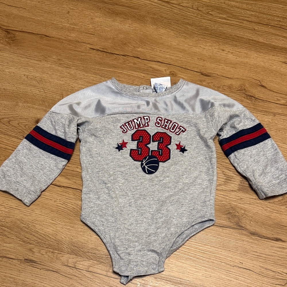 Miniwear Gray Baby Bodysuit with Colorful Accents